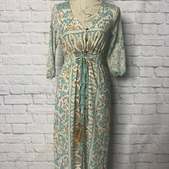 Pinterest Viral Boho Western Button Down Dress - Picture 1 of 11